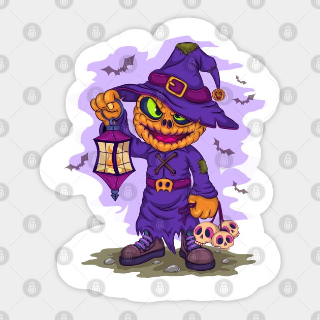 Cartoon Halloween Jack Sticker by AndreKENO